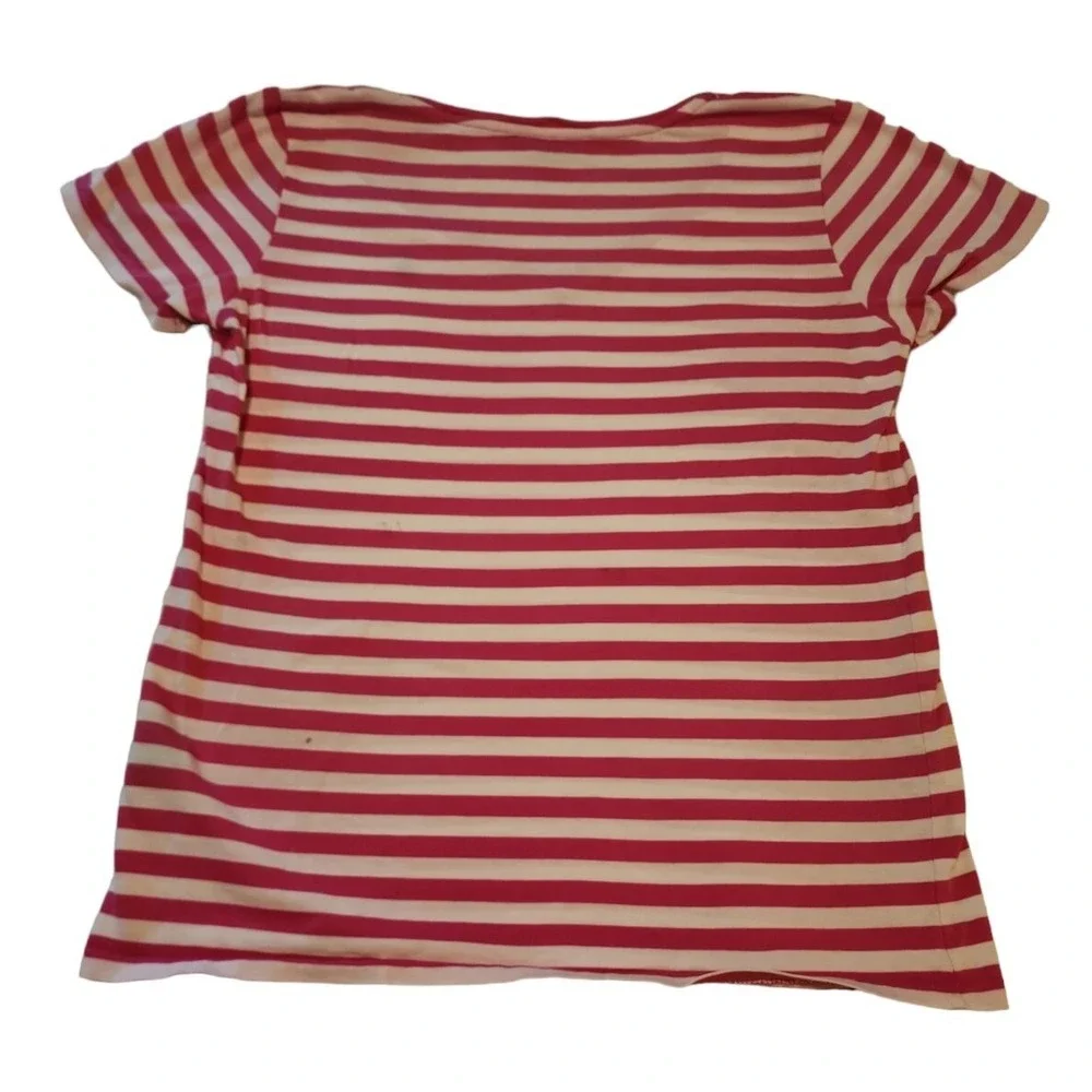 Ralph‎ Lauren Striped T-Shirt V-Neck Short Sleeve Casual Top, Size M
